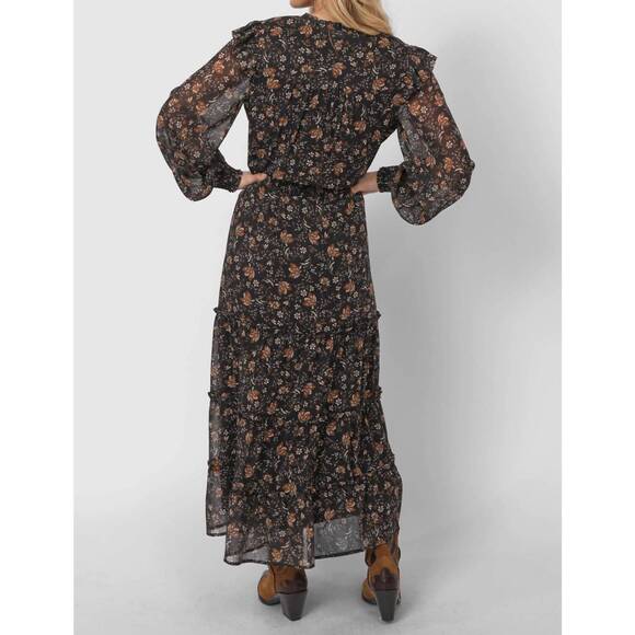 NEW SAGE THE LABEL timeless tiered maxi dress in black - Picture 4 of 4